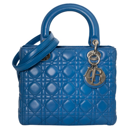 Dior Lady Dior Medium 24cm Leather in Blue