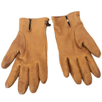 Prada Handschuhe aus Leder in Ocker