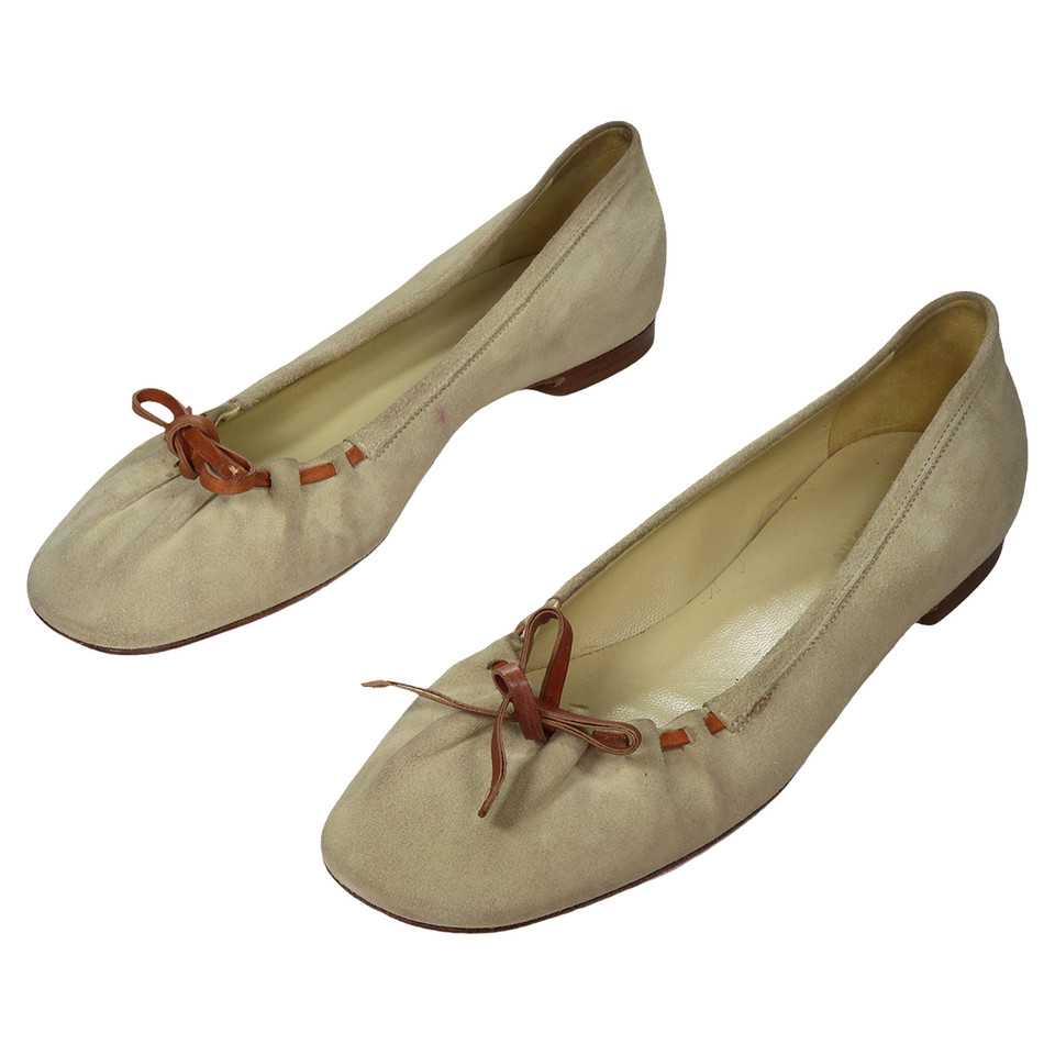 Jil Sander Slippers/Ballerinas Suede in Beige