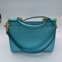 Dolce & Gabbana Sicily Bag en Cuir en Turquoise