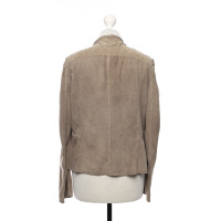 Luisa Cerano Jacket/Coat Leather in Khaki