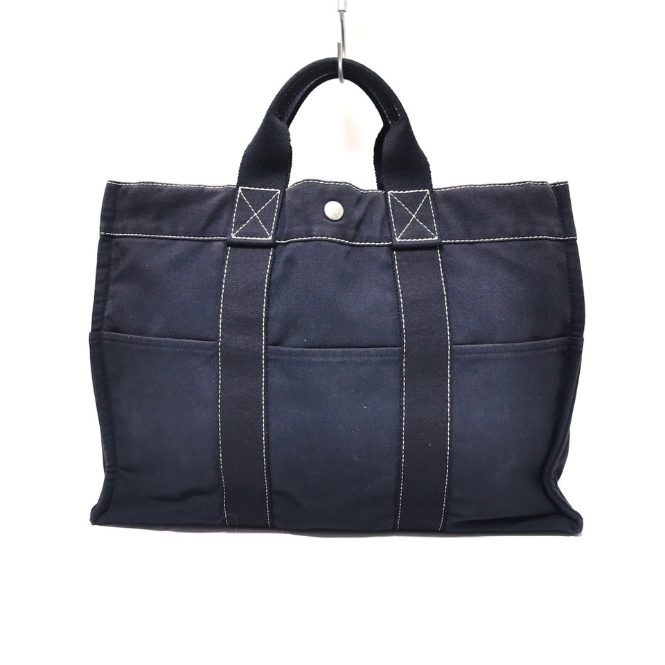 Hermès Fourre Tout Bag en Toile en Bleu