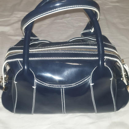 Trussardi Handtasche aus Lackleder in Blau