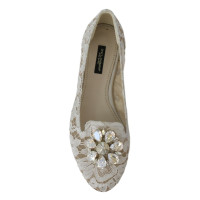 Dolce & Gabbana Slipper/Ballerinas in Weiß