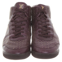 Louis Vuitton Sneakers aus Leder in Violett