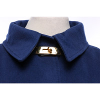Hermès Jacke/Mantel aus Kaschmir in Blau