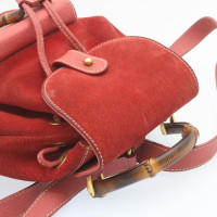 Gucci Sac à dos en Daim en Rouge