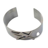 Mugler Armreif/Armband aus Stahl in Silbern