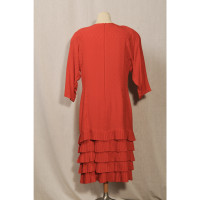 Louis Feraud Dress Silk in Red