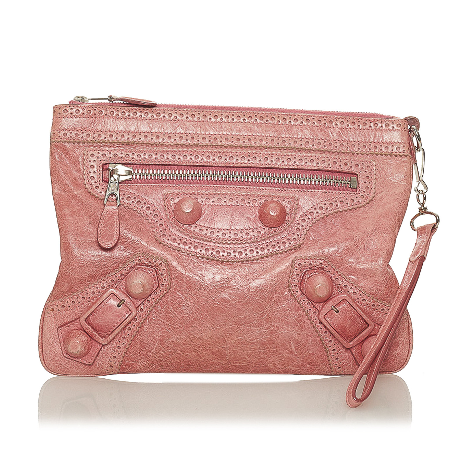 Balenciaga Clutch Bag Leather in Pink - Second Hand Balenciaga Clutch Bag  Leather in Pink buy used for 444€ (7643965)
