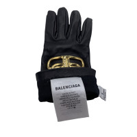 Balenciaga Handschuhe aus Leder in Schwarz