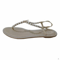 René Caovilla Sandalen aus Leder in Beige