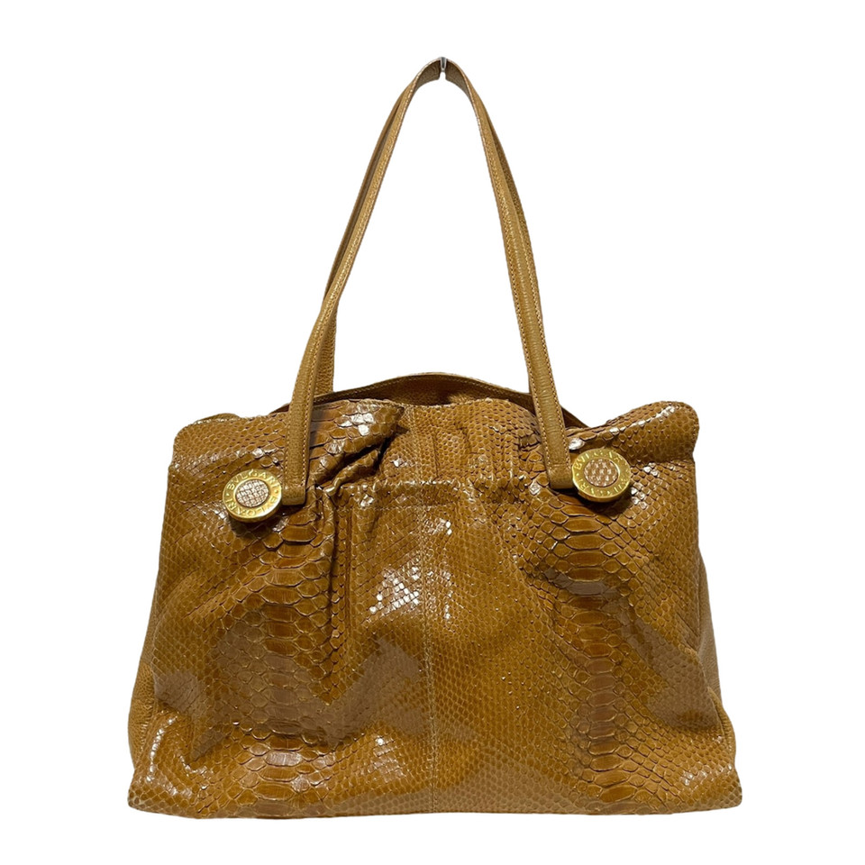 Bulgari Shoulder bag Leather in Beige