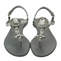Dolce & Gabbana Slipper/Ballerinas in Silbern