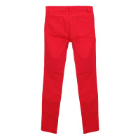 J Brand Paire de Pantalon en Coton en Rouge