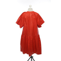 Stand Studio Kleid aus Leder in Rot