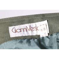 Gianni Versace Paire de Pantalon en Cuir en Olive