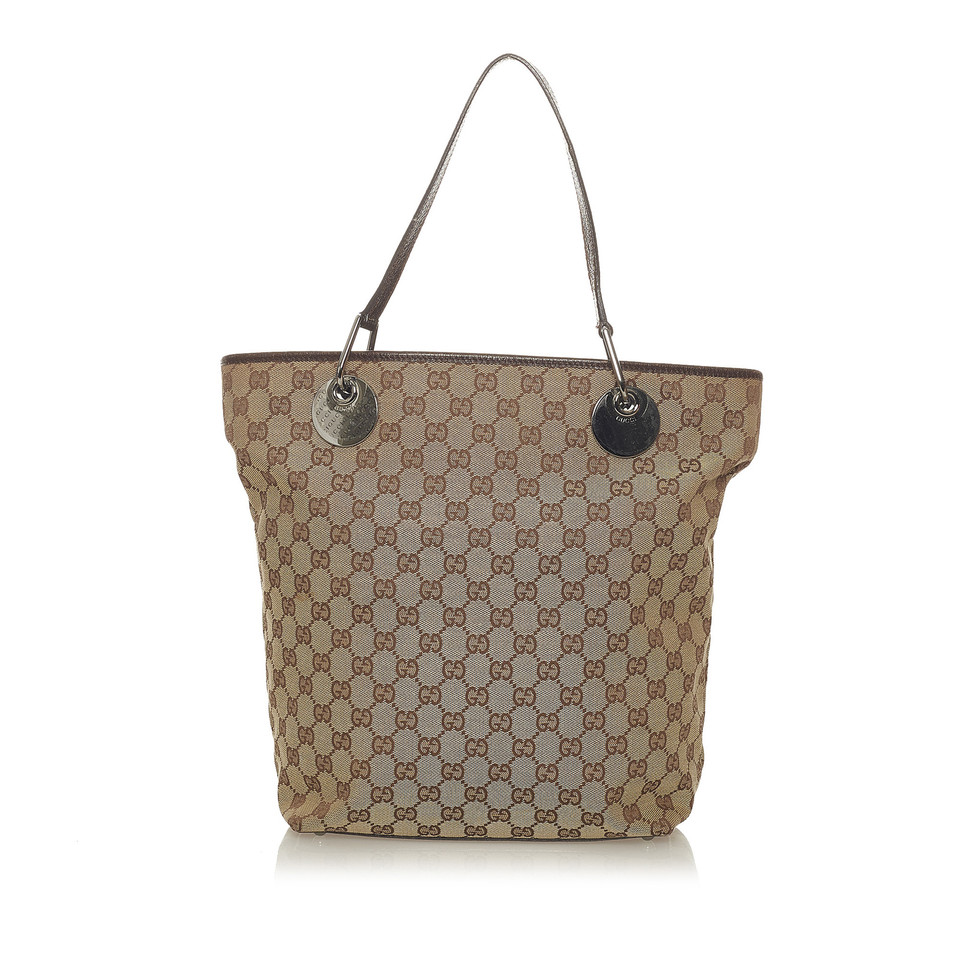 Gucci Tote bag in Tela in Marrone