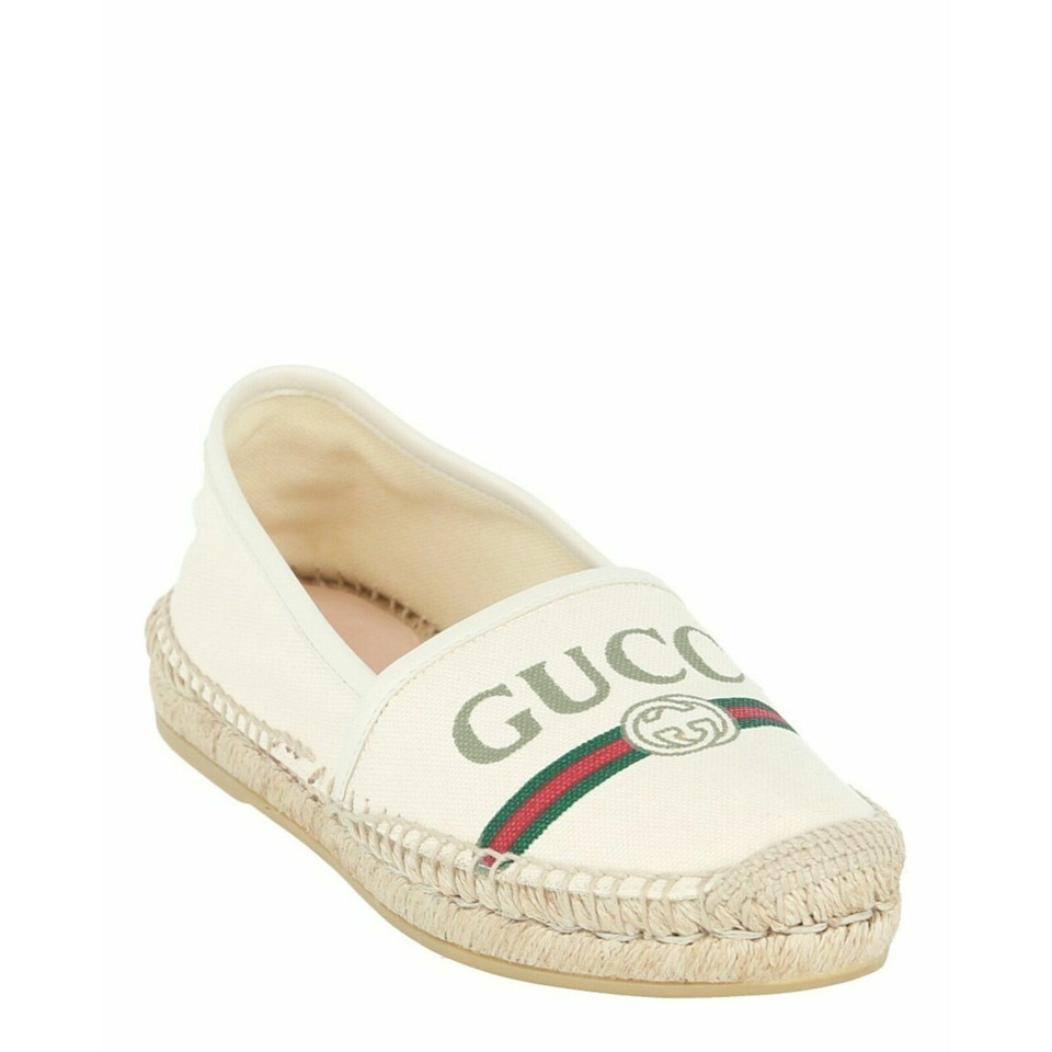 Gucci Sandali in Tela in Bianco