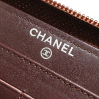Chanel Täschchen/Portemonnaie aus Leder in Bordeaux