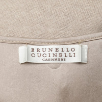 Brunello Cucinelli abito in maglia con finiture in pelle