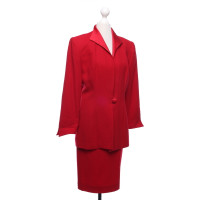 Christian Dior Suit Wol in Rood