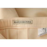 Balenciaga Hose aus Wolle in Creme