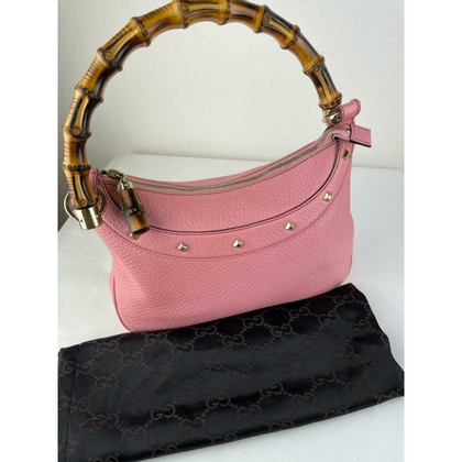 Gucci Bamboo Bag en Cuir en Rose/pink
