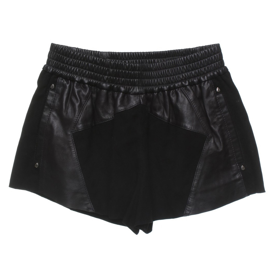 Faith Connexion Leather shorts in black