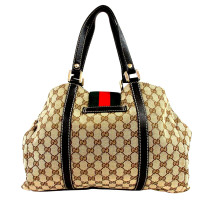 Gucci Tote bag in Tela in Marrone