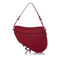 Christian Dior Saddle Bag Leather in Red