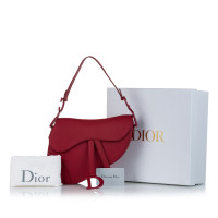 Christian Dior Saddle Bag Leather in Red