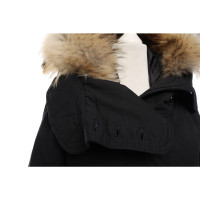 Woolrich Jacke/Mantel aus Baumwolle in Schwarz