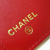 Chanel Tasje/Portemonnee Leer in Rood
