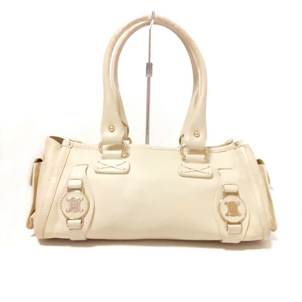 Céline Umhängetasche aus Leder in Creme