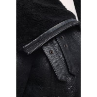 7 For All Mankind Giacca/Cappotto in Pelle in Nero
