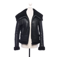 7 For All Mankind Jacket/Coat Leather in Black