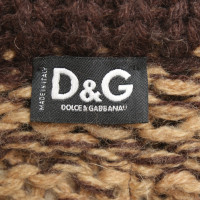 D&G Maglione marrone con sciarpa