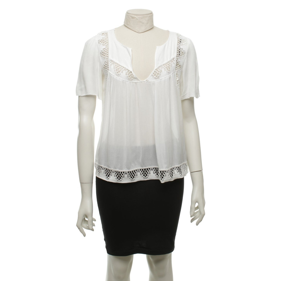 Bash Short sleeve blouse in white