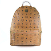 Mcm Rugzak Leer in Beige