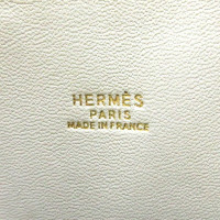 Hermès Bolide 35 Leer in Crème