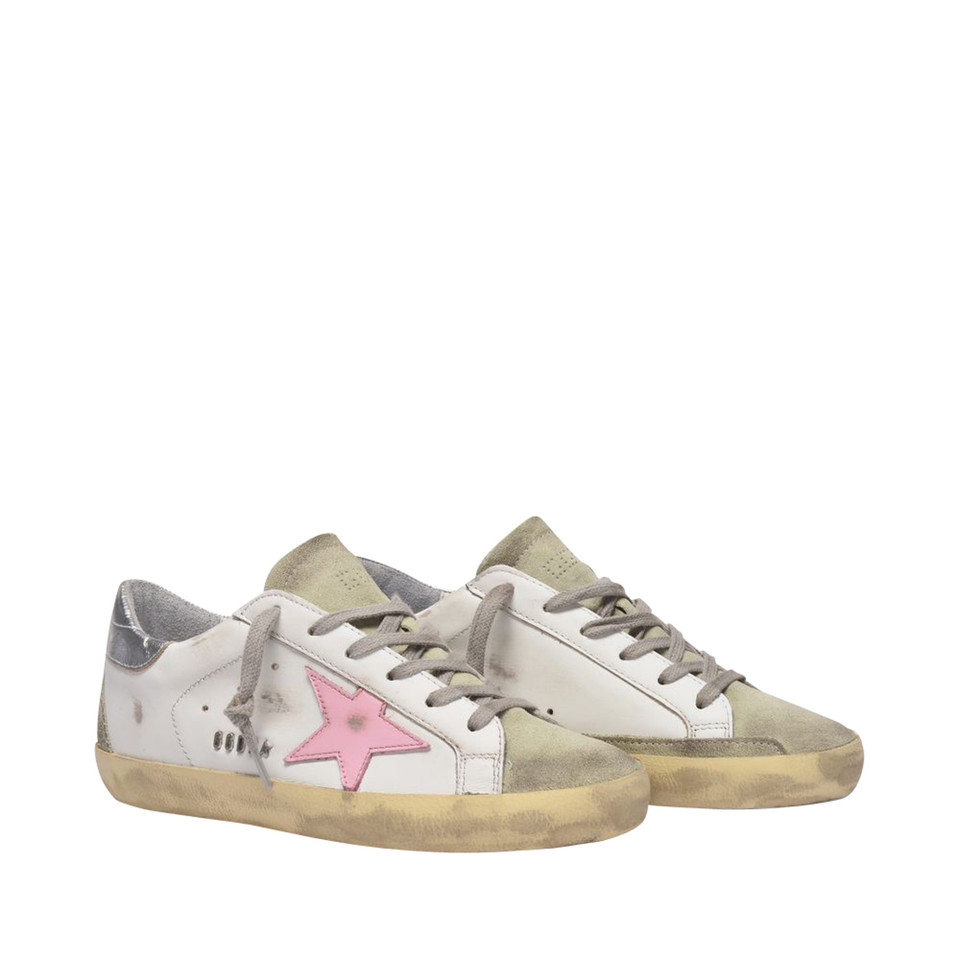 Golden Goose Superstar Leer in Wit