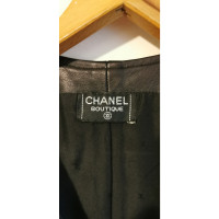 Chanel Weste aus Leder in Gold