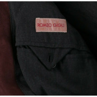 Romeo Gigli Giacca/Cappotto in Pelle in Bordeaux