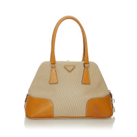 Prada Handtas Canvas in Beige