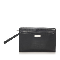 Burberry Clutch Leer in Zwart