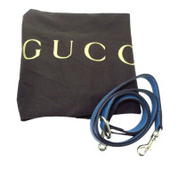 Gucci Bamboo Shopper Leer in Blauw