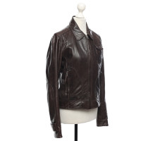Napapijri Jacket/Coat Leather in Brown