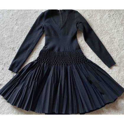 Alaïa Kleid aus Wolle in Schwarz