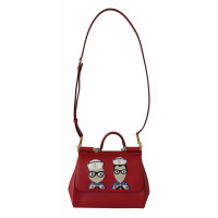 Dolce & Gabbana Sicily Bag Leer in Rood